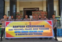 Polres Aceh Tenggara Salurkan Bantuan untuk Korban Bencana di Ketambe